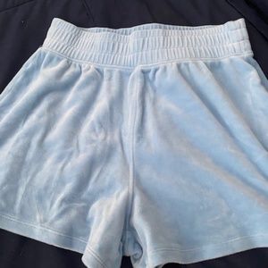 Hollister Light blue velour shorts